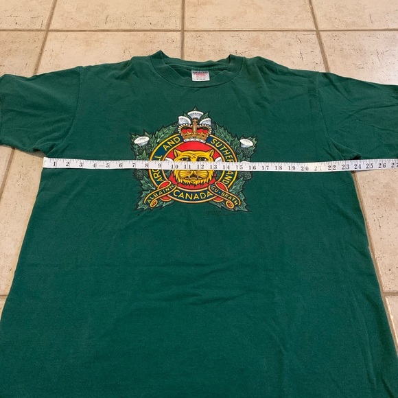 Vintage 90s Single Stitch Oneita Power-T Argyll & Sutherland Highlanders XL - Picture 5 of 9